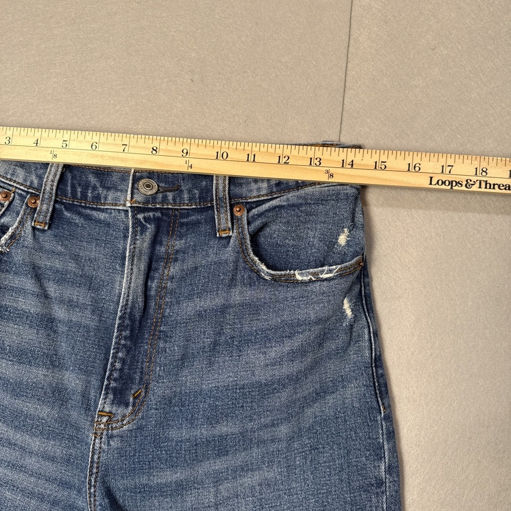 Abercrombie & Fitch Ultra High Rise Ankle Straight Jeans Size 29/8R - Picture 3 of 7